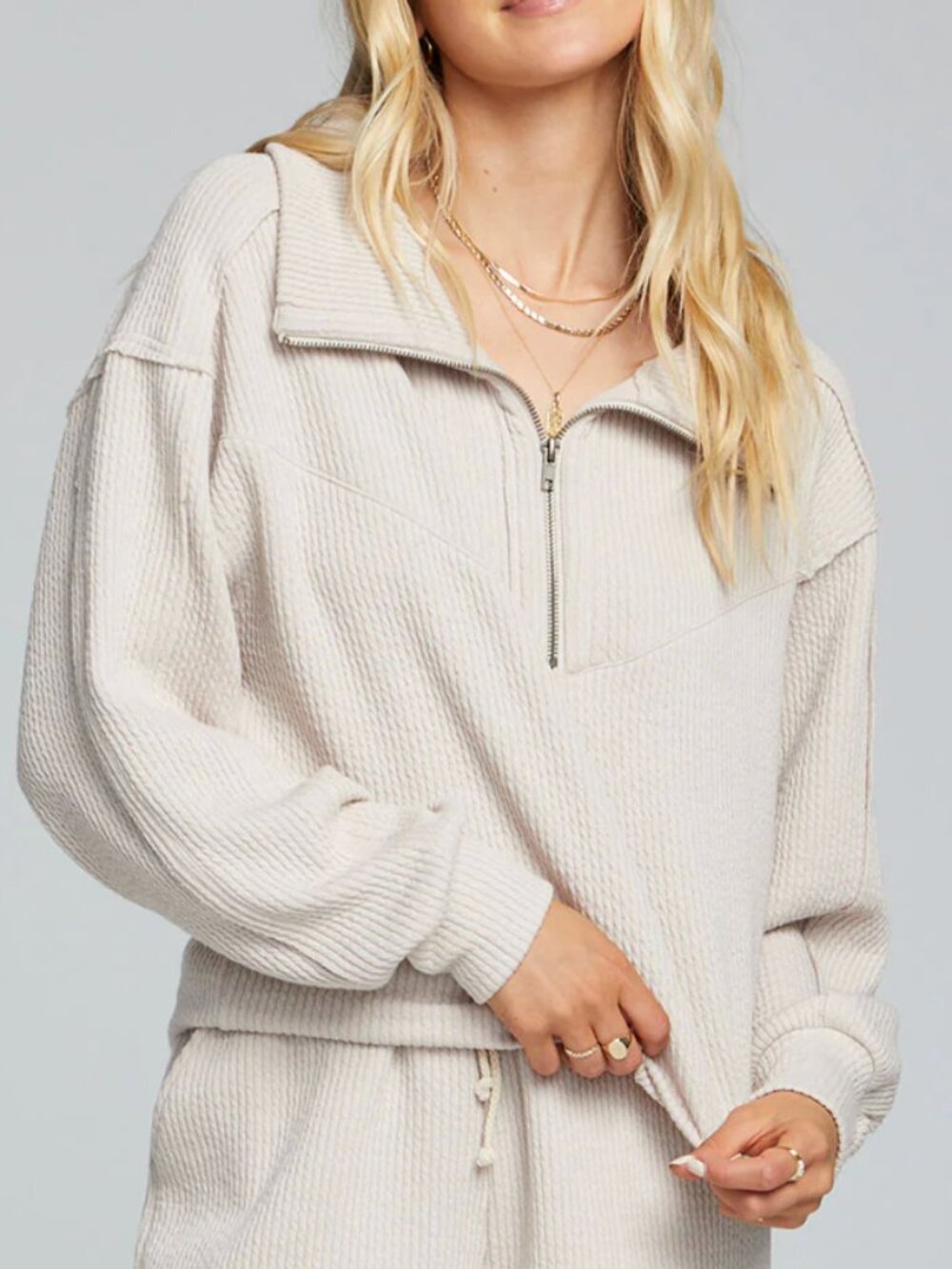 Saltwater Luxe NWT Quarter Zip Ribbed Knit